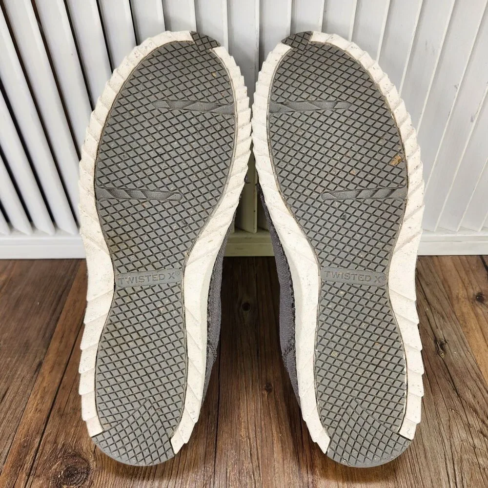 Twisted X Zero-X Mens Sz 8.5 Gray Lace Up Boat Dock Casual Moc Toe Shoes MZX0006